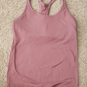 Women's Pink Ribbed Tank Top